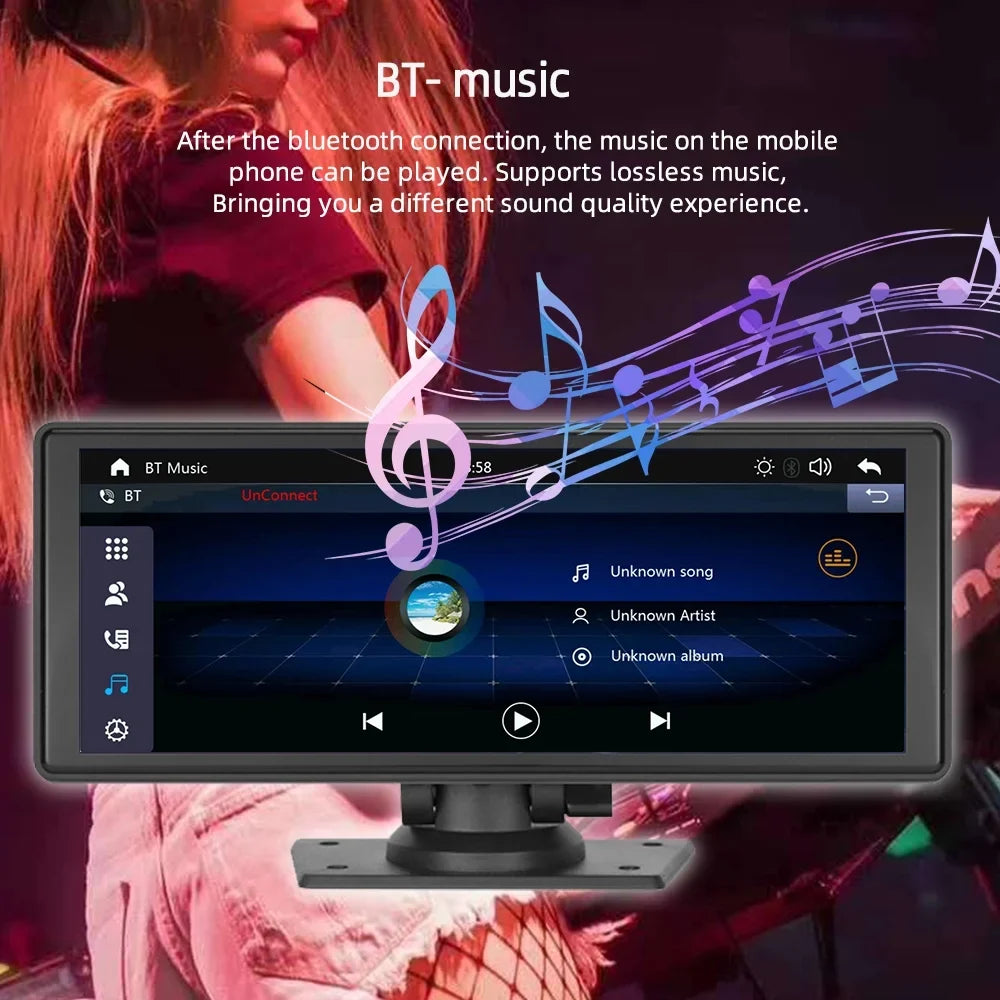 Polarlander Wireless Carplay Car Stereo GPS Navigation, 9.3 Inch Touch Car Play Screen Audio Car Radio Receiver with Android Auto, Bluetooth,Backup Camera, Recorder AUX, TF, Multimedia Player