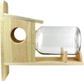 Uncle Dunkels Backyard Squirrel Feeder (w/ Gallon Glass Jar); Rustic Handmade Squirrel Food Box