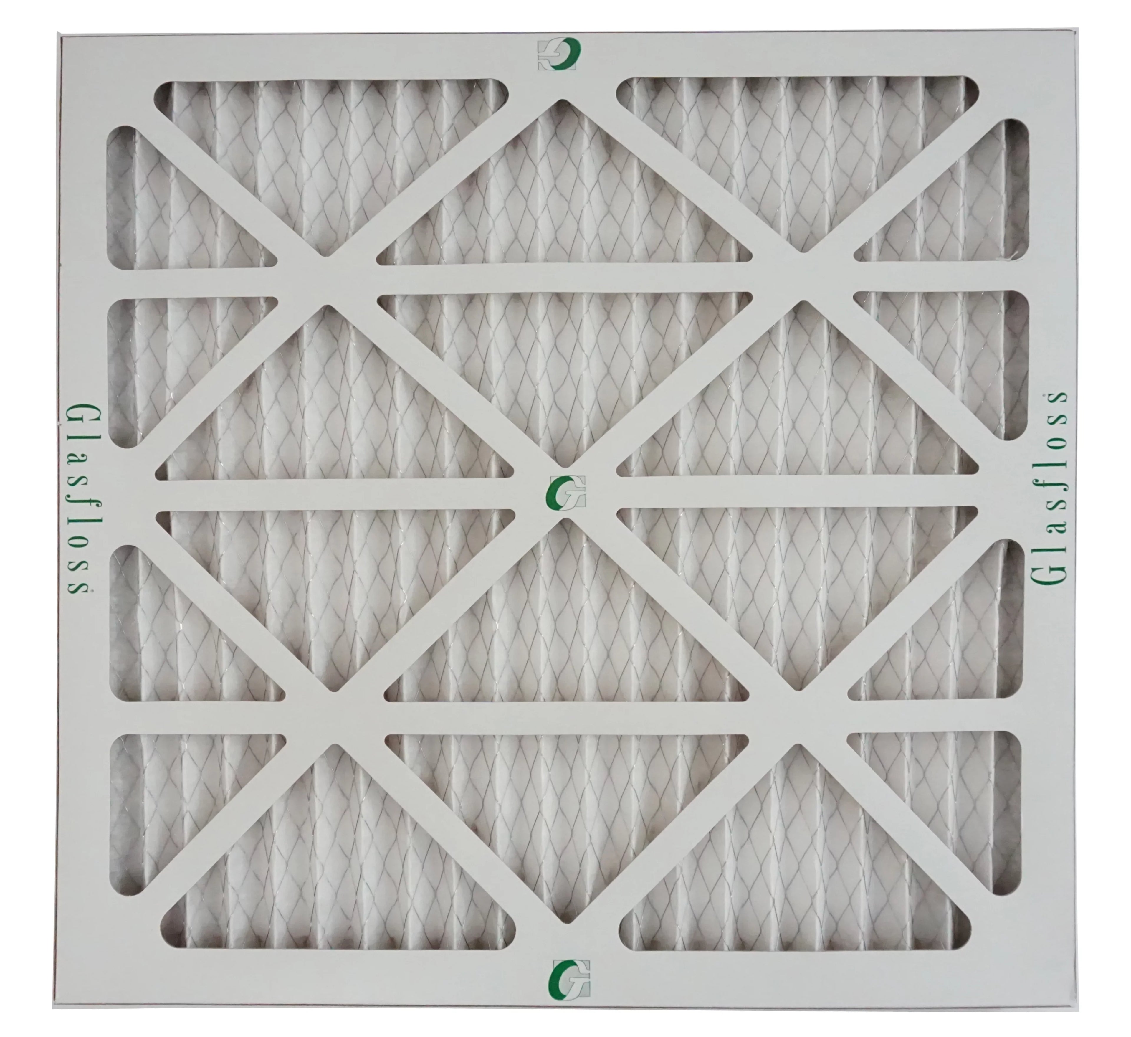 Glasfloss Air Filter 24x25x2 - 2" MERV 10 - (Pack of 6) - Pleated AC or HVAC Air Filter - Furnace Air Filter - Home or Office - Made In The USA.