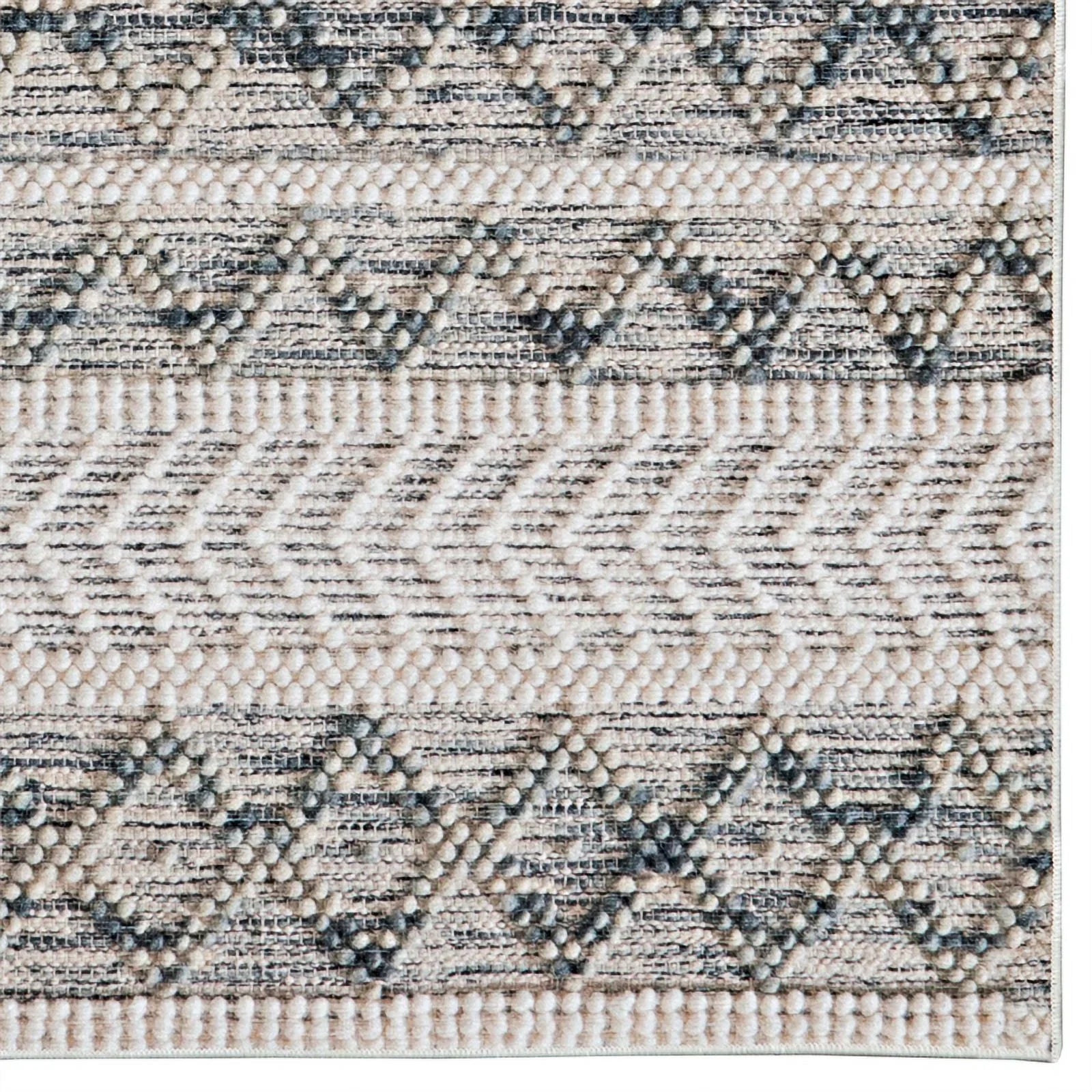 Linon Marion Macomb Polyester 8' x 10' Area Rug in Cream