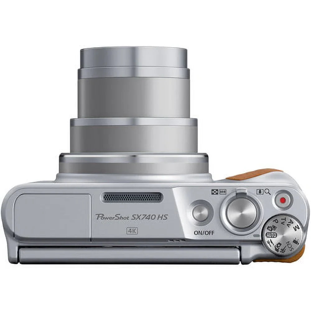 PowerShot SX740 HS Digital Camera (Silver) with 64 GB Card + Premium Camera Case + 2 Batteries + Tripod
