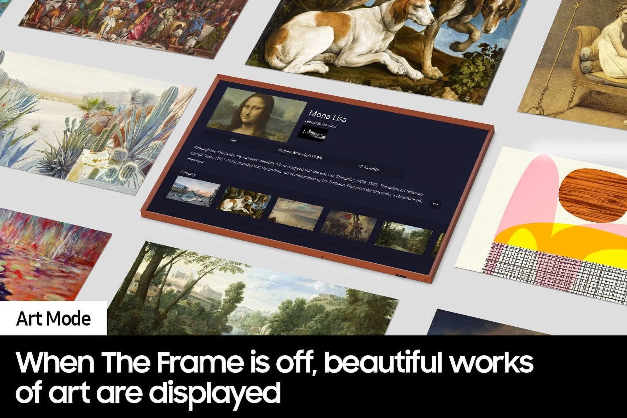 50-Inch Class QLED The Frame Series - Quantum HDR Smart TV with a VG-SCFA50WTB 50" The Frame Customizable Bezel - Modern White (2022)