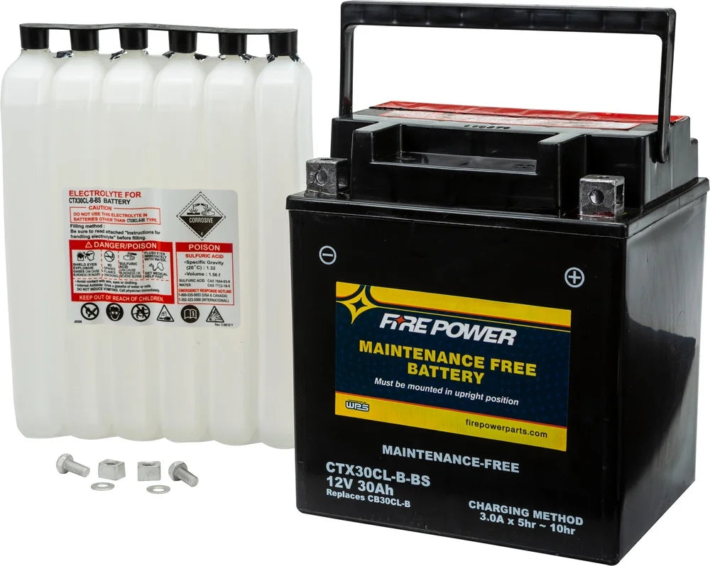 Fire Power Maintenance Free Battery CTX30CL-B-BS Compatible With Sea-Doo GTX iS 215 2010-2011