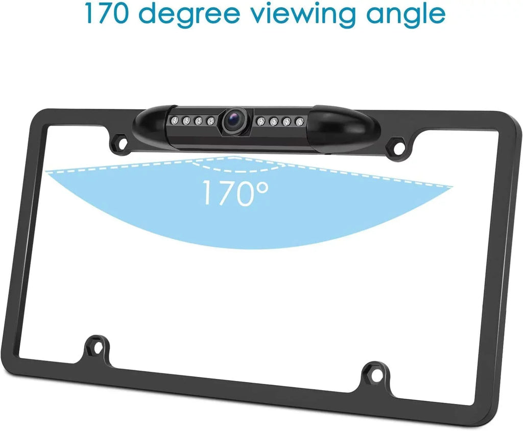 Backup Camera Rearview License Plate Frame for JVC KWV230BT KW-V230BT Jet