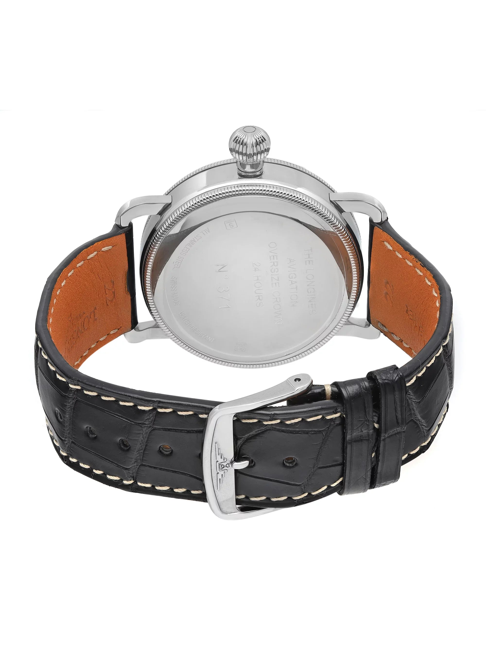 New Longines Heritage Avigation GMT Steel Ebony Automatic Watch L2.778.4.53.2