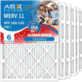 12x20x1 Air Filter MERV 11 Comparable to MPR 1000, MPR 1200 & FPR 7 Electrostatic Pleated Air Conditioner Filter 6 Pack HVAC Premium USA Made 12x20x1 Furnace Filters by AIRX FILTERS WICKED CLEAN AIR.