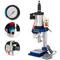 VEVOR Pneumatic Punch Press Machine 440LB/200KG Pressure, Desktop Punching Press Machine 110V AC,Cylinder Stroke Pneumatic Press 0.4-0.7 Mpa Operation Pressure