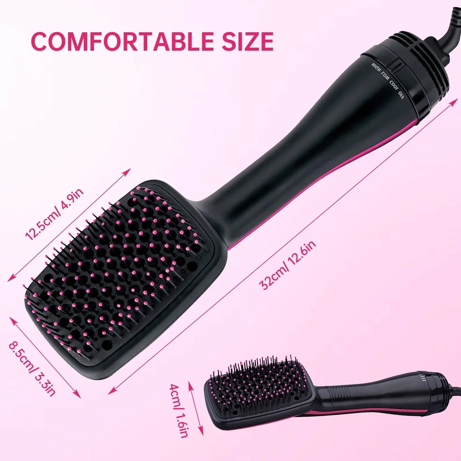 One-Step Hair Dryer and Styler | Detangle, Dry, and Smooth Dark