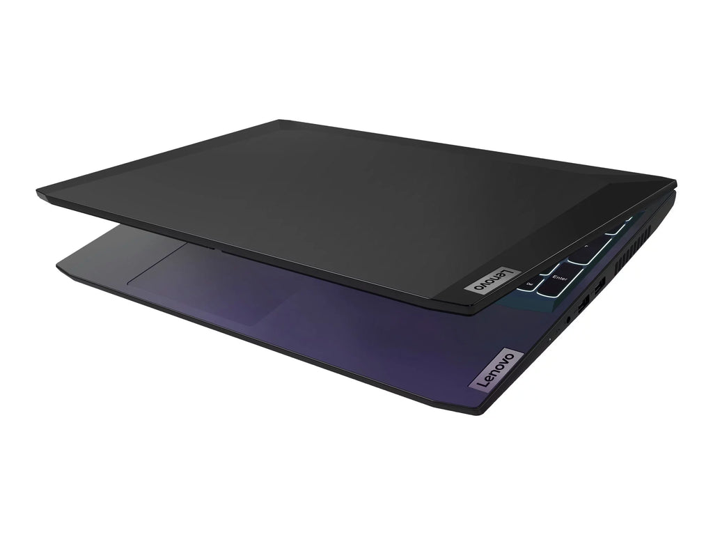 IdeaPad Gaming 3 15ACH6 82K2 - 180-degree hinge design - AMD Ryzen 5 - 5600H / up to 4.2 GHz - Win 10 Home 64-bit - GF RTX 3060 - 8 GB RAM - 512 GB SSD NVMe - 15.6" IPS 1920 x 1080 (Full HD) @ 120 Hz - 802.11a/b/g/n/ac/ax - shadow Jet - kbd