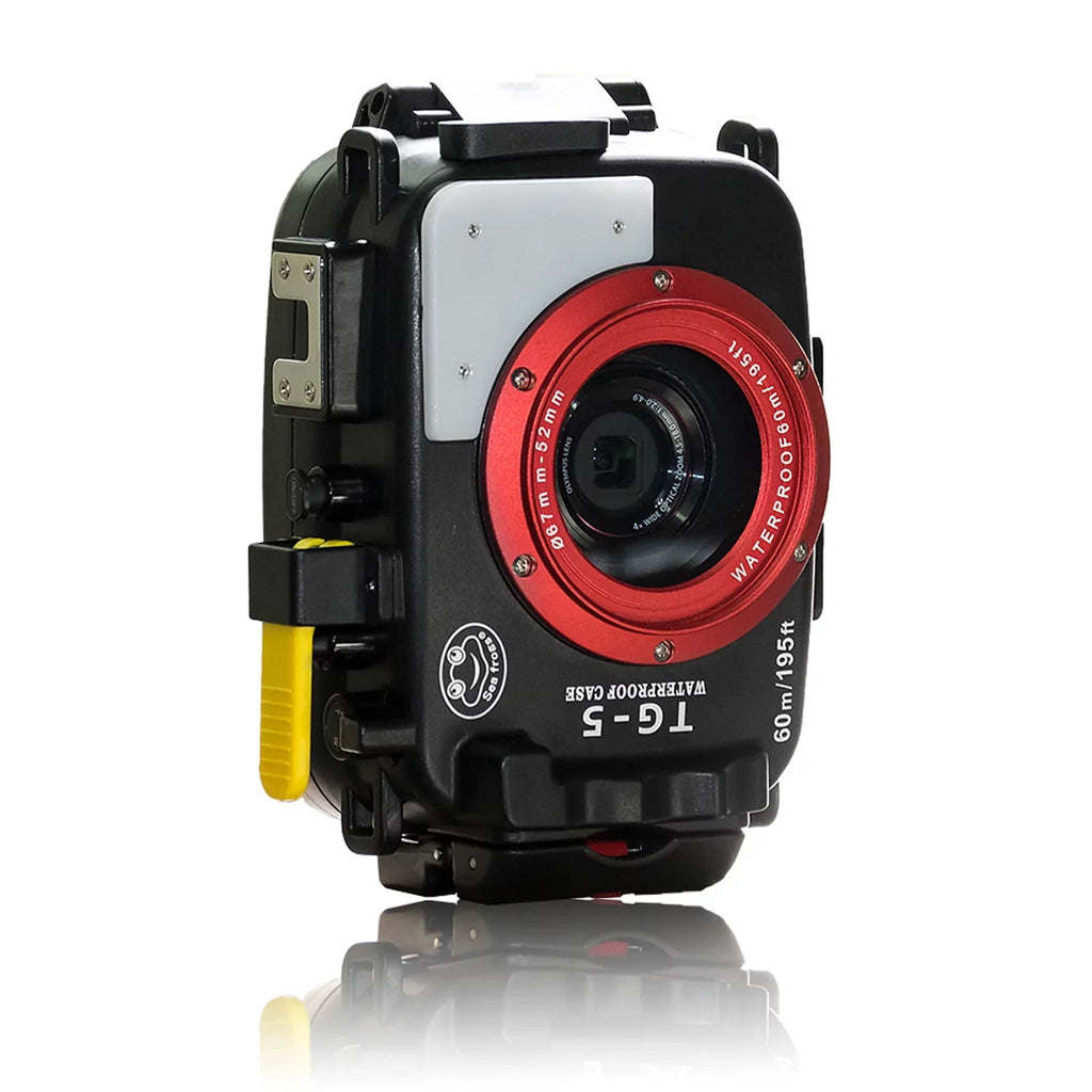 Sea frogs Underwater Camera Housing, Waterproof Diving Case for Olympus TG-5, 60m/195ft Protective Shell