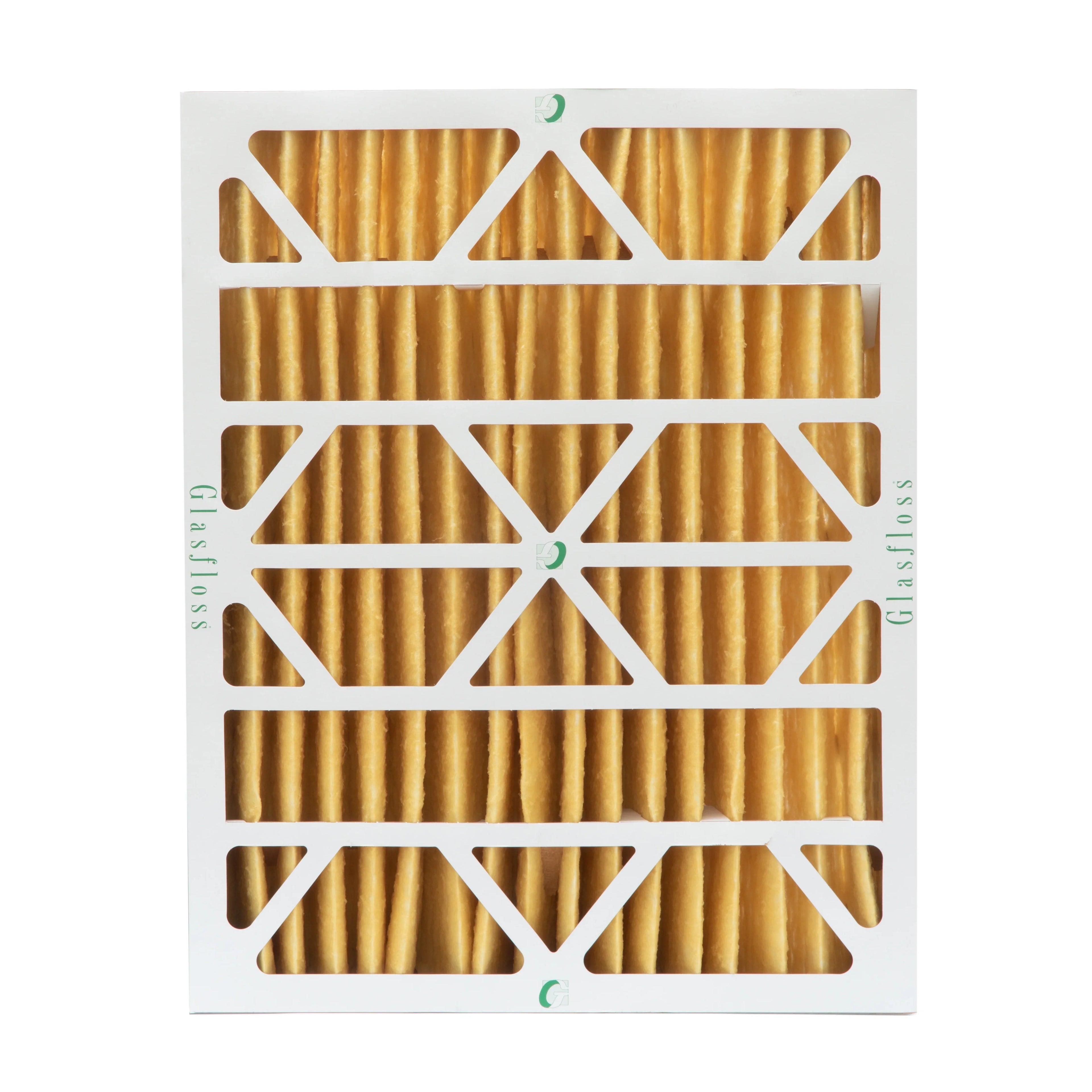 2 Pack of 16x20x4 MERV 11 Pleated 4" Inch Air Filters by Glasfloss. Actual Size: 15-1/2 x 19-1/2 x 3-3/4