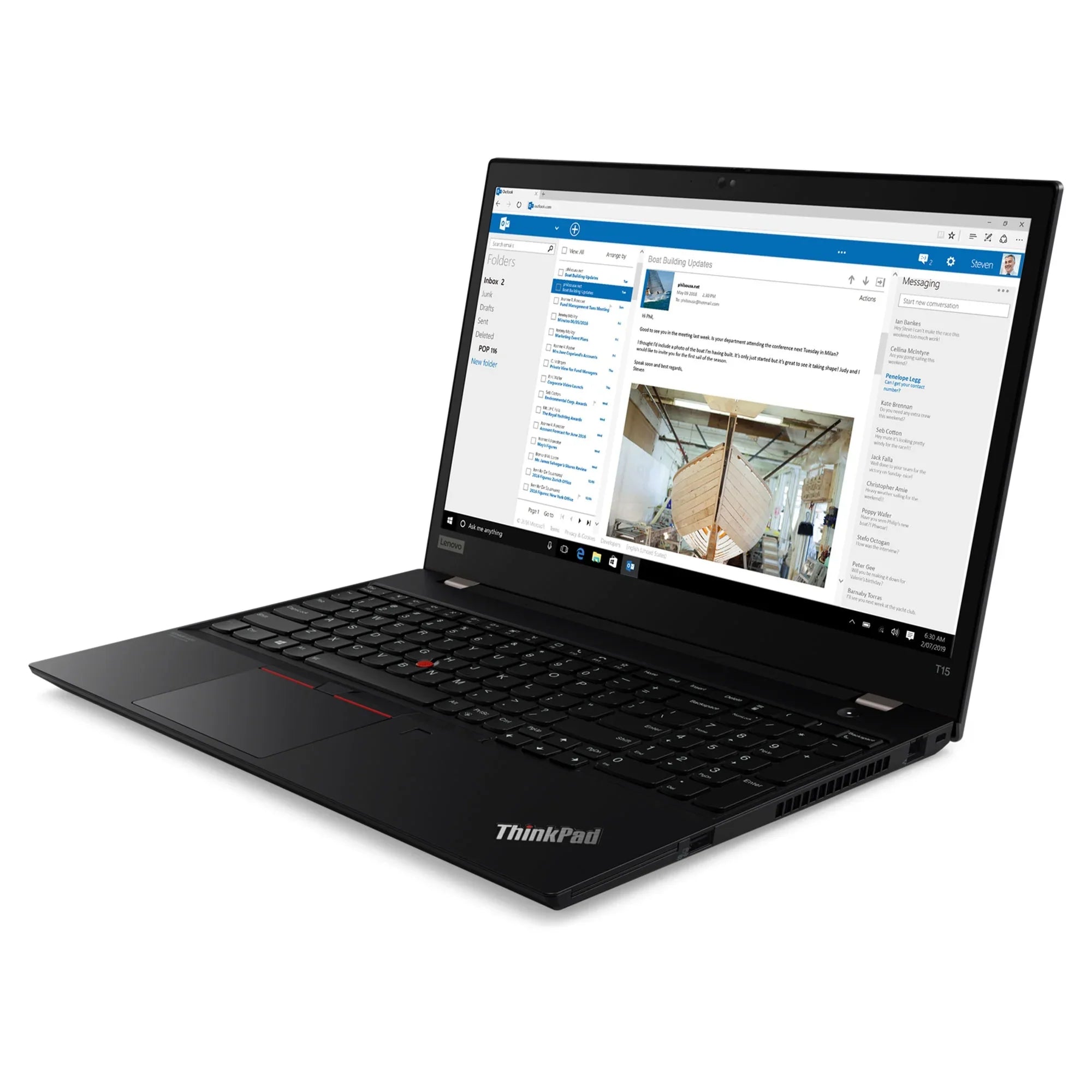 ThinkPad T15 Gen 2 Laptop, 15.6" FHD IPS, i7-1165G7, UHD Graphics, 16GB, 512GB