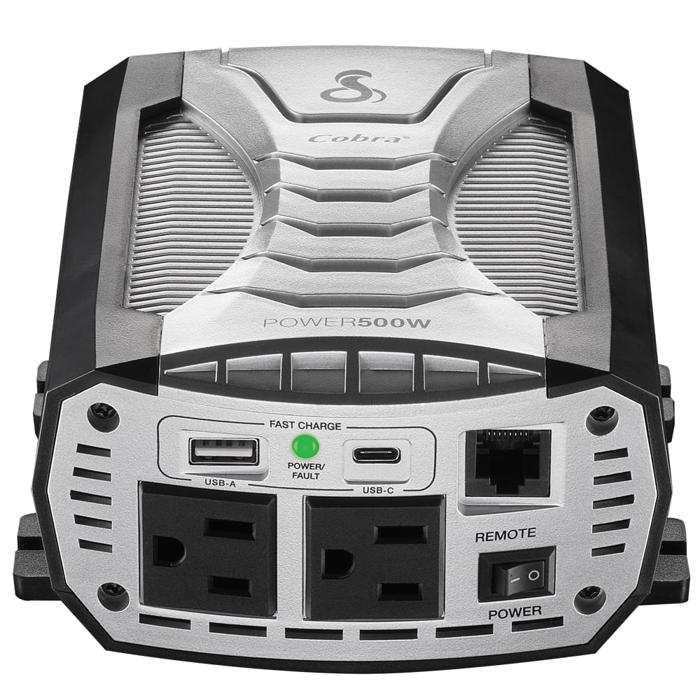 Cobra POWER 500W | Power 500-Watt Power Inverter with Fast Charge USB (CPI 500W)