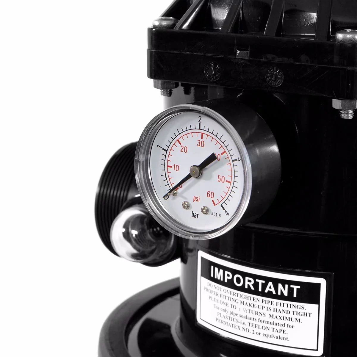 XtremepowerUS Sand Filter System 19", Pressure Water, 360 degree rotation of valve 24,000 Gallons, Gray