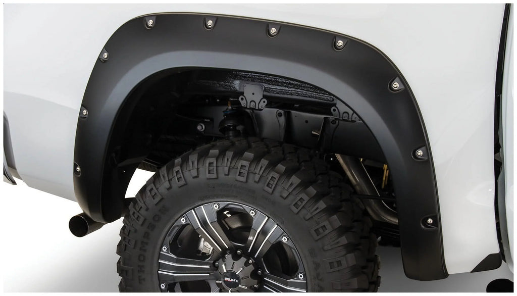 Bushwacker by RealTruck 07-13 Tundra Fleetside Pocket Style Flares 2pc 66.7/78.7/97.6in Bed - Ebony Compatible with select: 2010 ,2013 Tundra Crewmax SR5