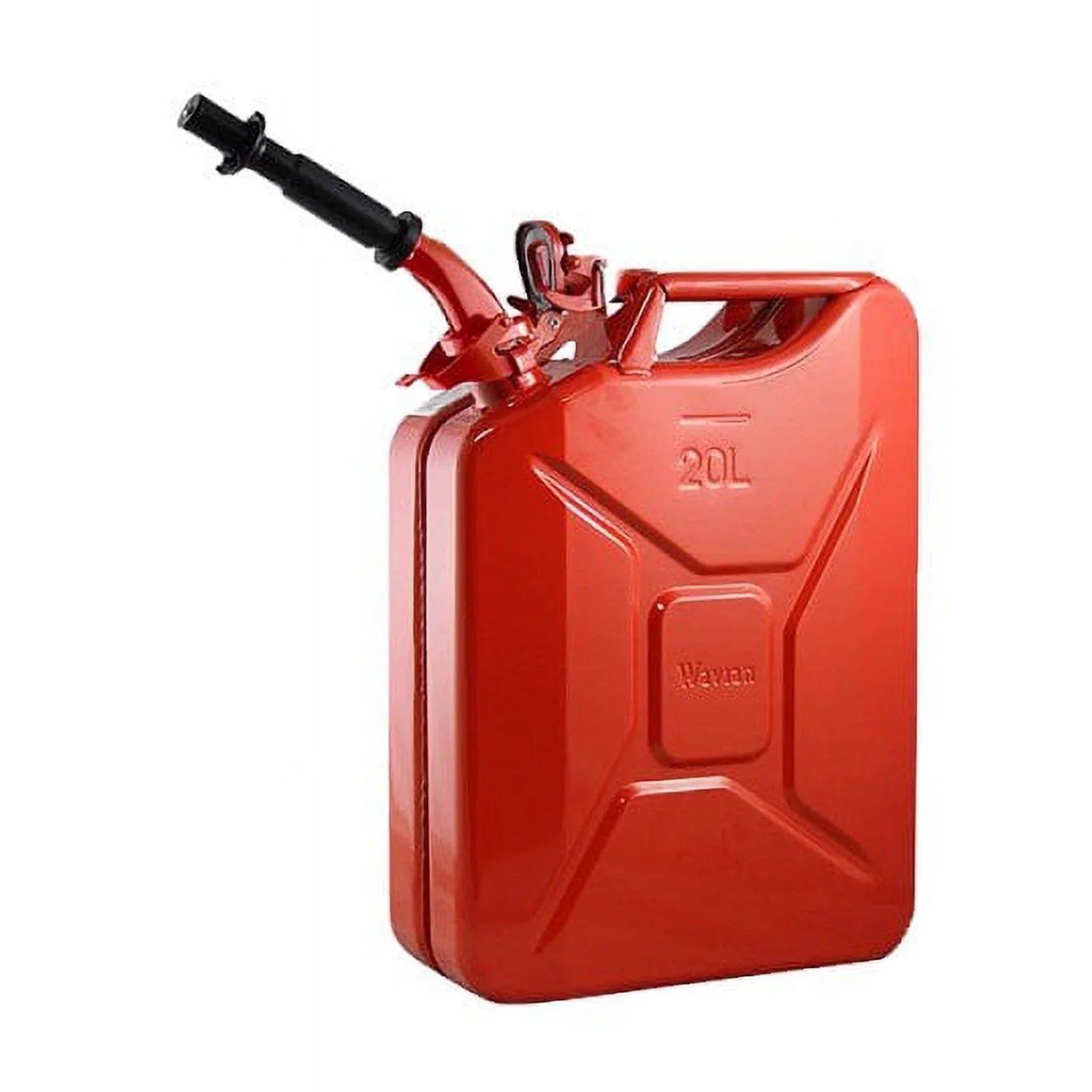 Wavian USA JC0020RVS Red Authentic NATO Jerry Fuel Can and Spout System, 20 Liter