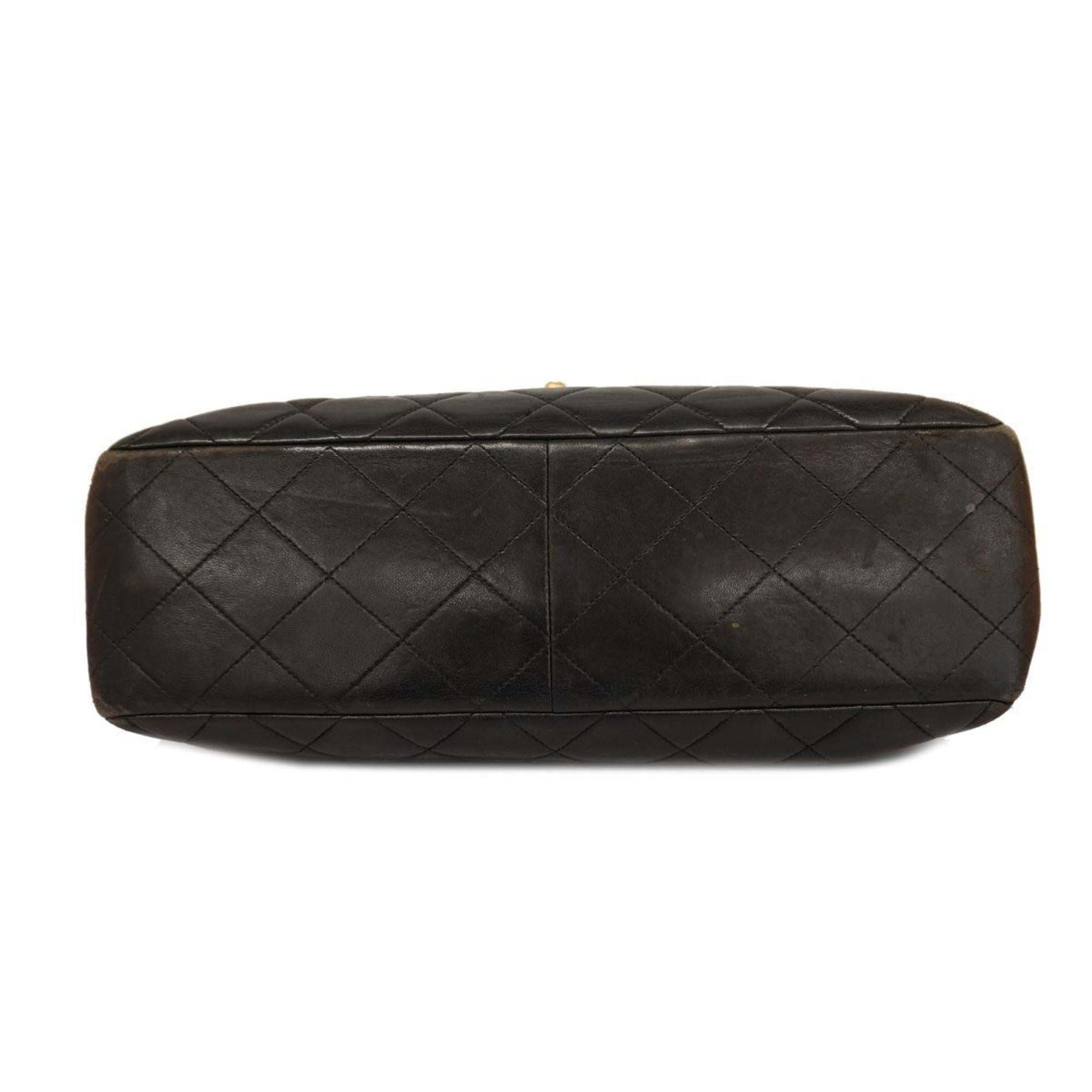 Pre-Owned Chanel Shoulder Bag Matelasse Double Face W Chain Lambskin Dark Women's (Good)