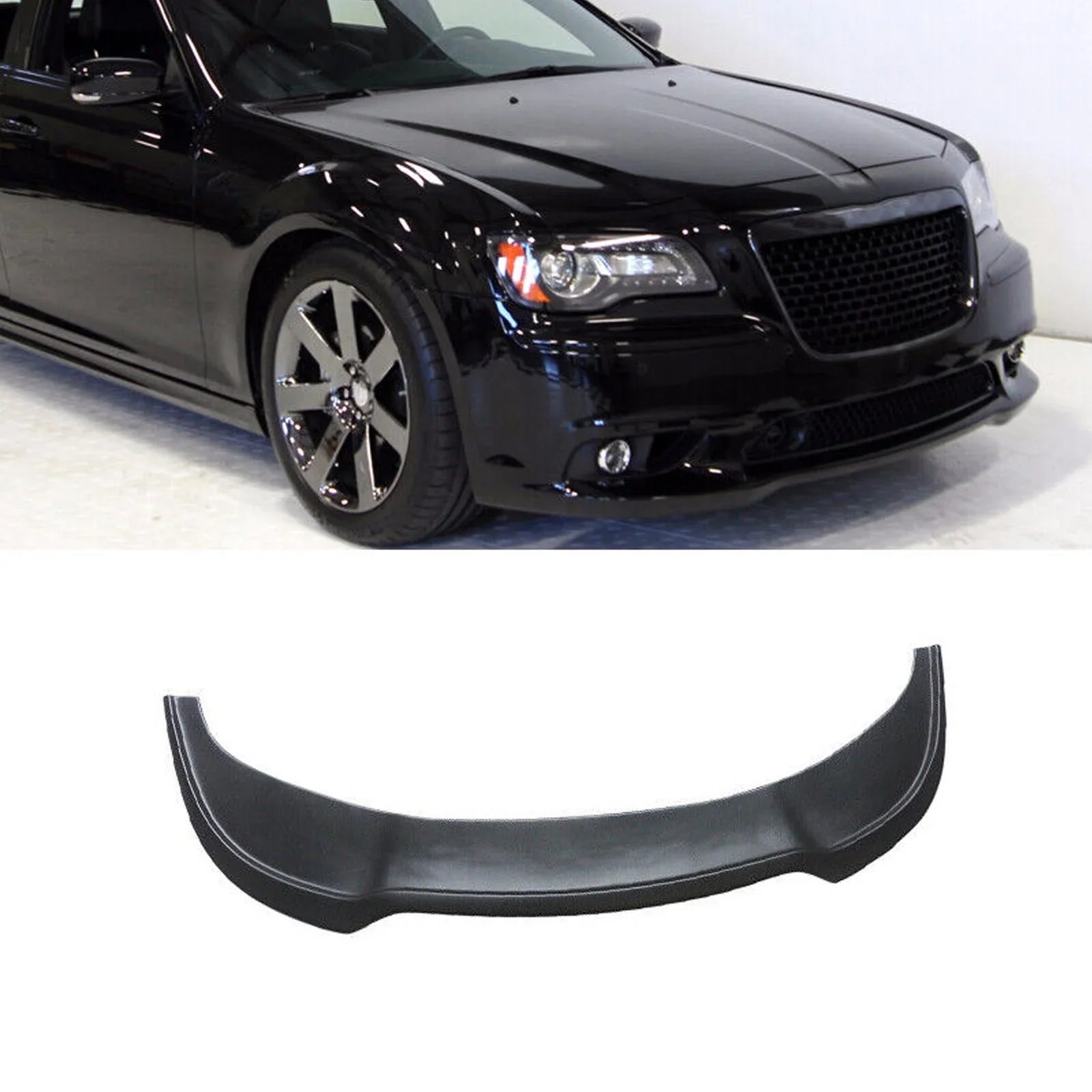 NINTE Front Bumper Lower Lip for 2015-2022 Chrysler 300 SRT Sedan Matte Ebony