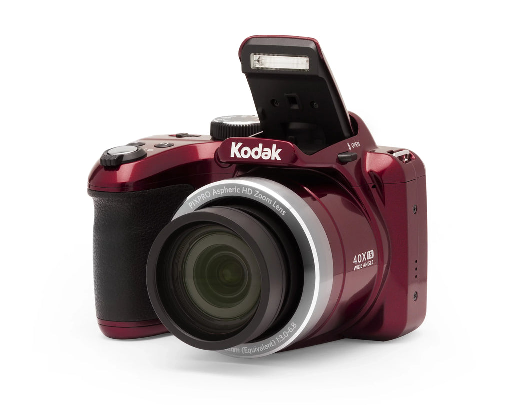 KODAK PIXPRO AZ401 Bridge Digital Camera - 16MP 40X Optical Zoom HD720p video (Red)