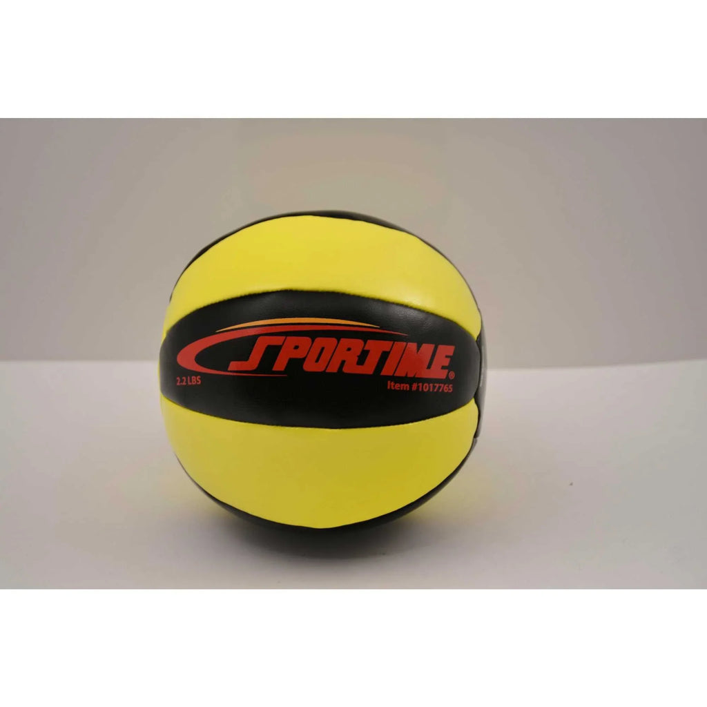 Sportime Strength Medicine Ball, 2 Pounds, 6 Inches, Yellow and Dark