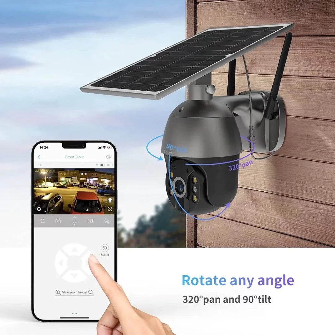 Soliom 3G/4G LTE Outdoor Security Camera Wireless,Pan Tilt 360°View Spotlight,1080P HD,PIR Motion,No Wifi,Rechargeable Batteries,S600-4G