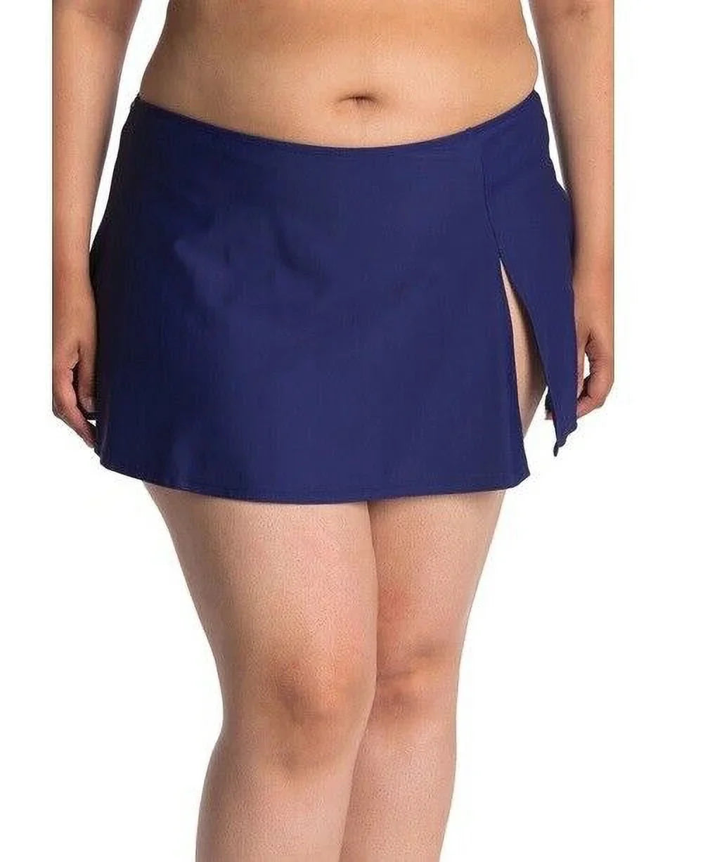 Nicole Miller Swimwear Tankini Top/Slit Skirt Bottom Women´s Size L Floral Print Colorblock
