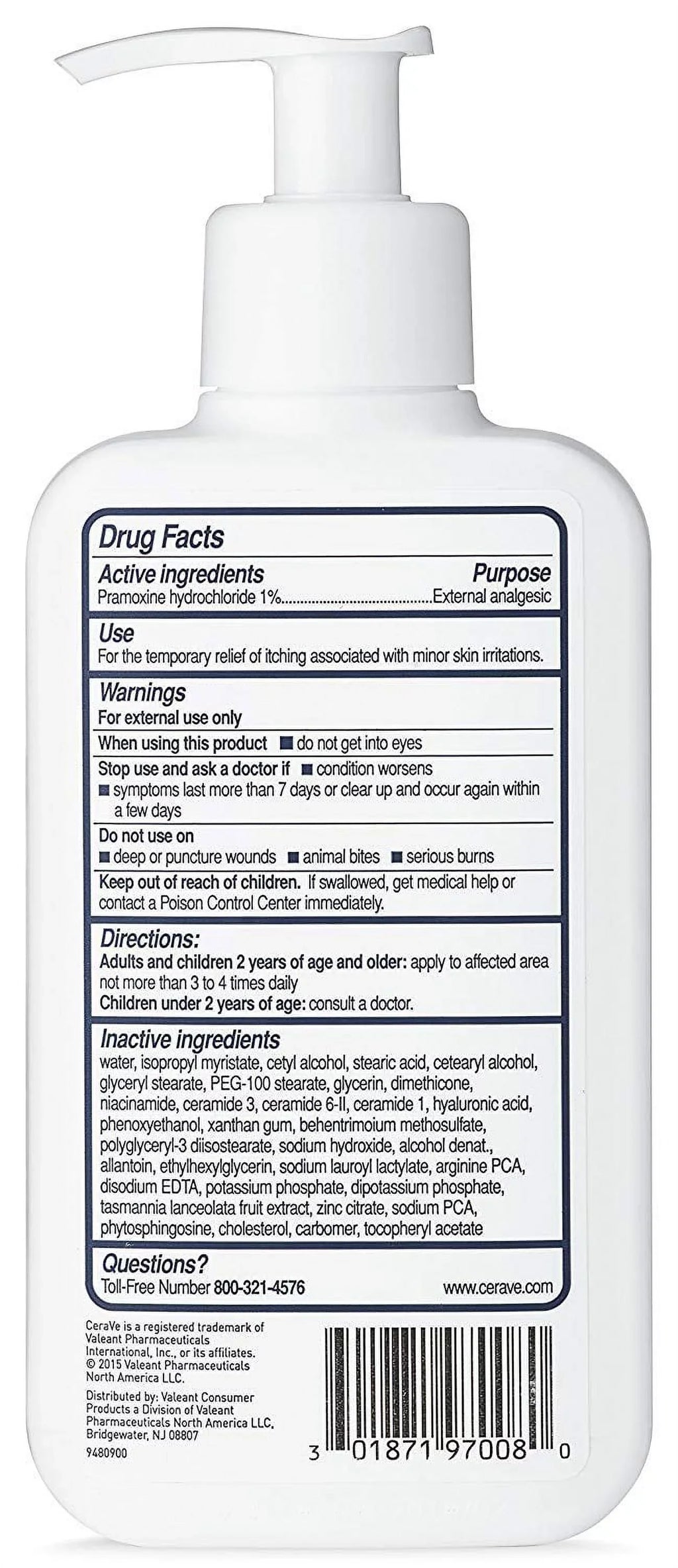 CeraVe Itch Relief Moisturizing Lotion 8 oz (Pack of 3)