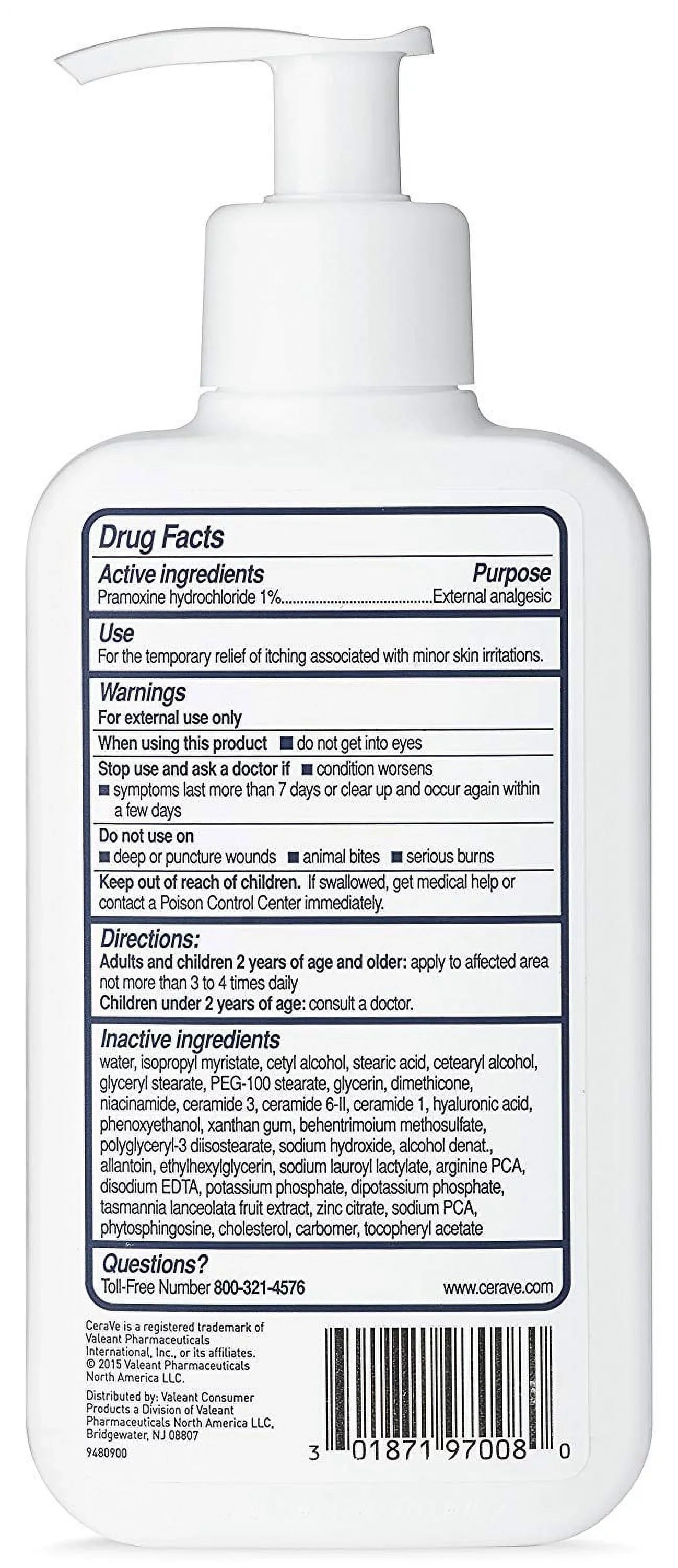CeraVe Itch Relief Moisturizing Lotion 8 oz (Pack of 3)
