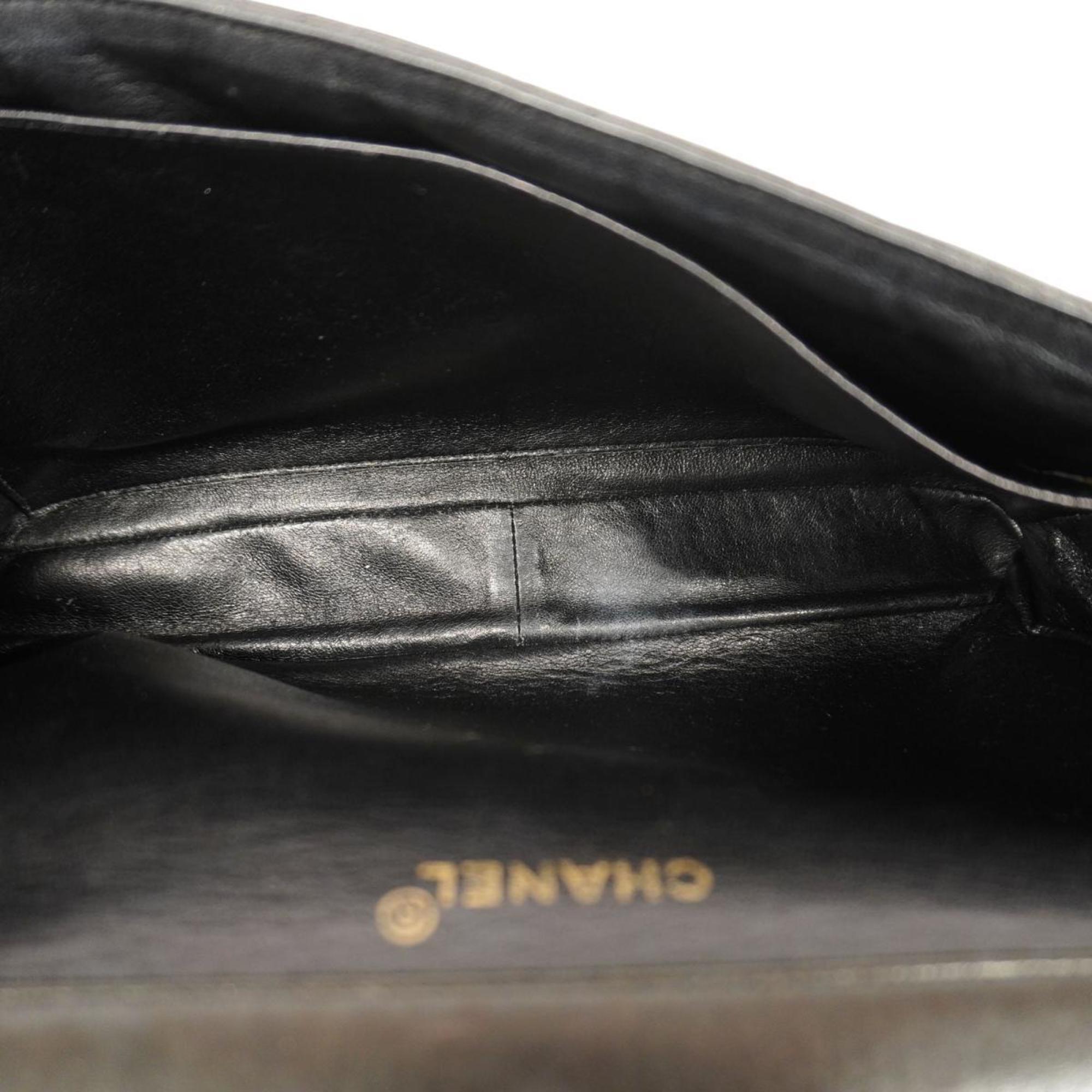 Pre-Owned Chanel Shoulder Bag Matelasse Double Face W Chain Lambskin Dark Women's (Good)