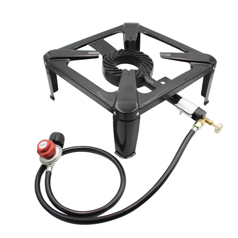 Lixada Portable Cast Iron Stove Propane Gas Camping Suitable for Outdoor Use