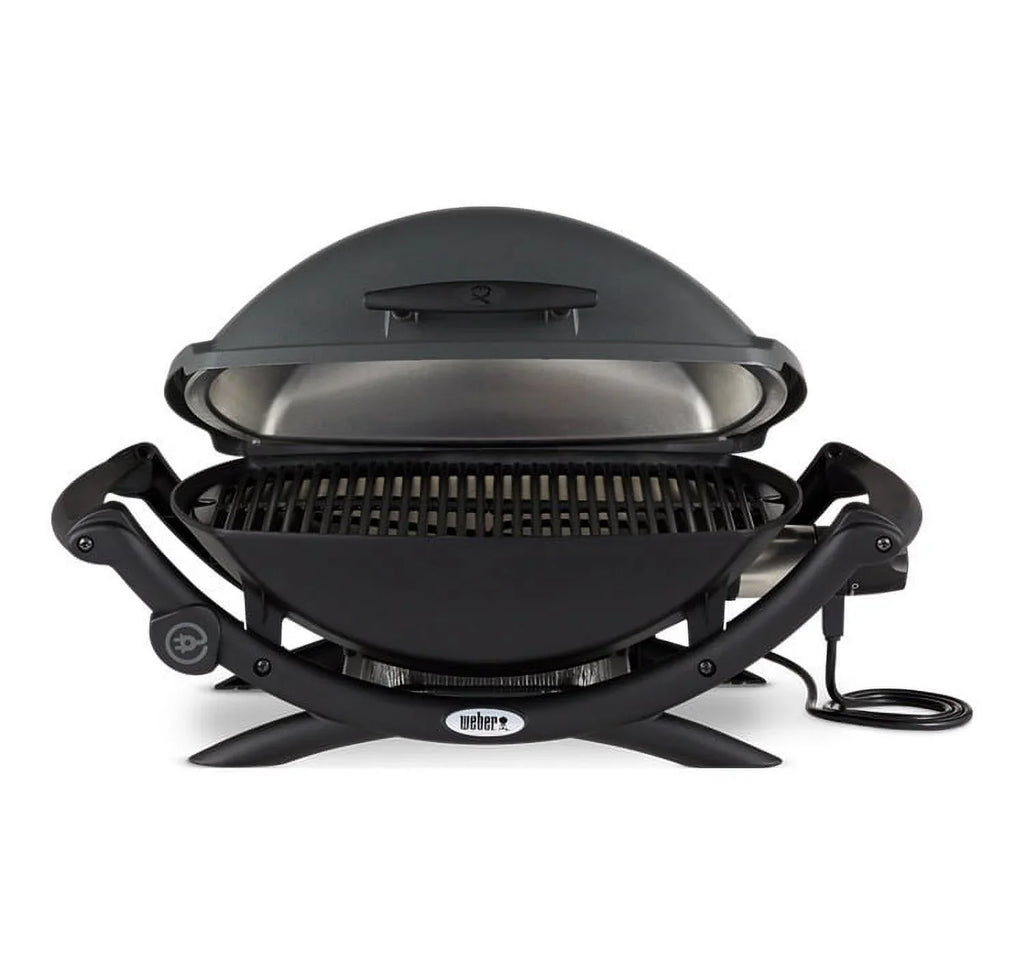 Weber Q 2400 Electric Grill Jet with Grill Cover and Cart Bundle