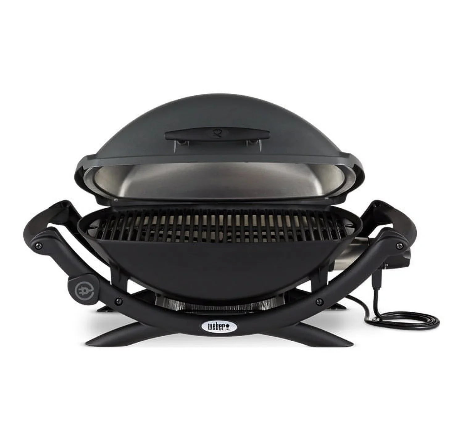 Weber Q 2400 Electric Grill Jet with Grill Cover and Cart Bundle