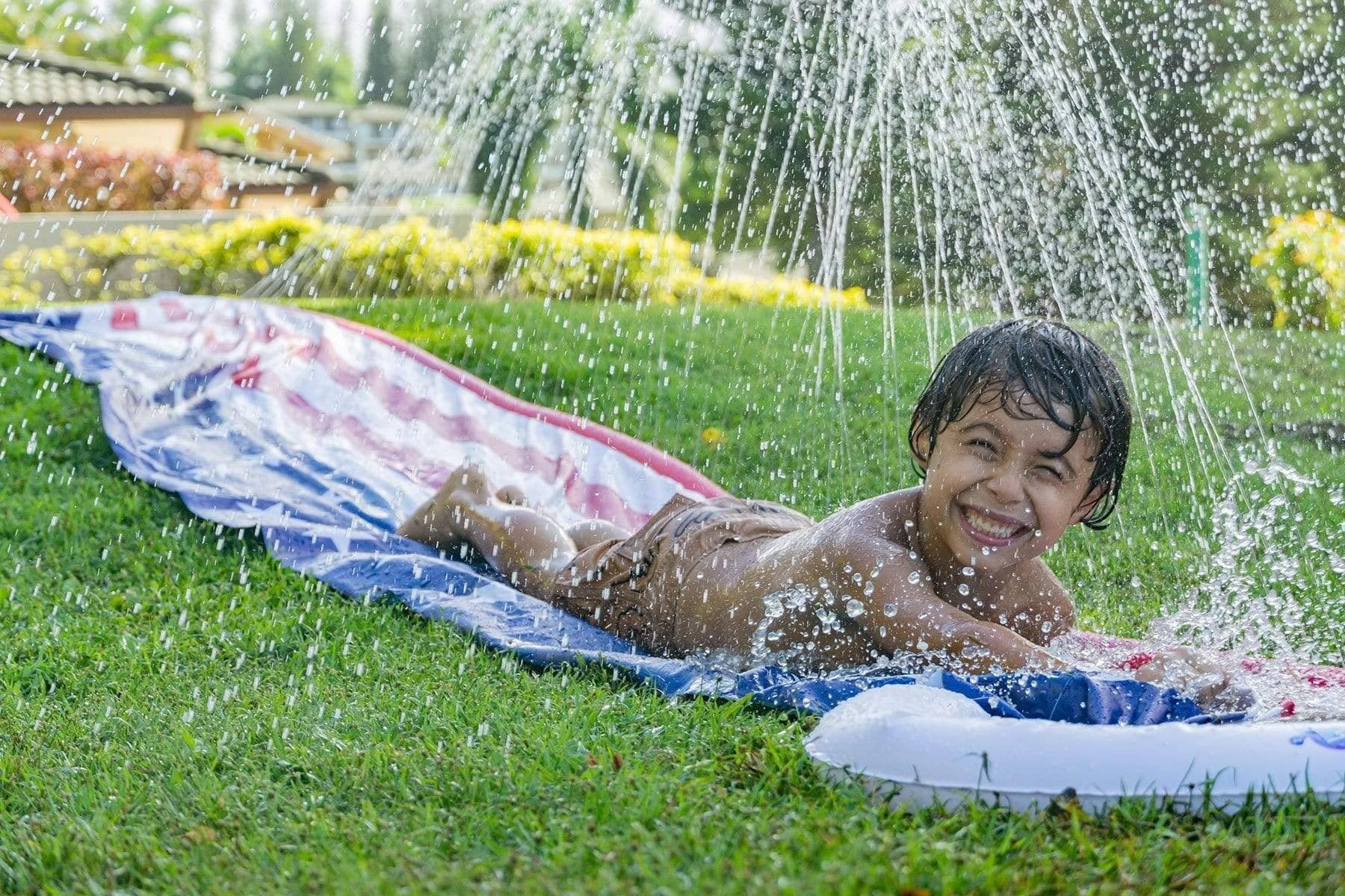 PoolCandy 14 Ft. Stars & Stripes Backyard Water Slide PC3310US