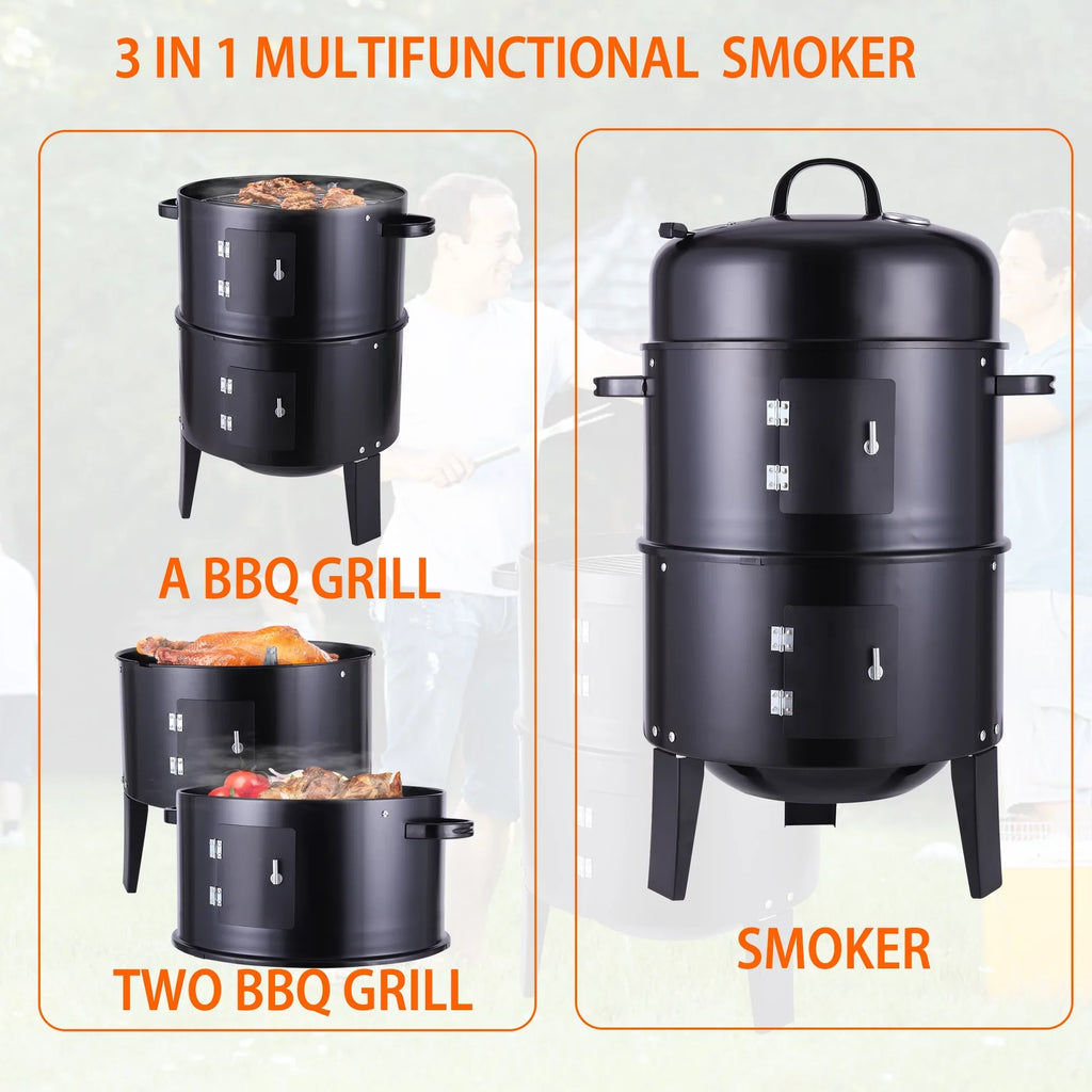 Portable Outdoor Charcoal Grill BBQ Charcoal Grill for Backyard Cooking Camping Picnics Garden Beach