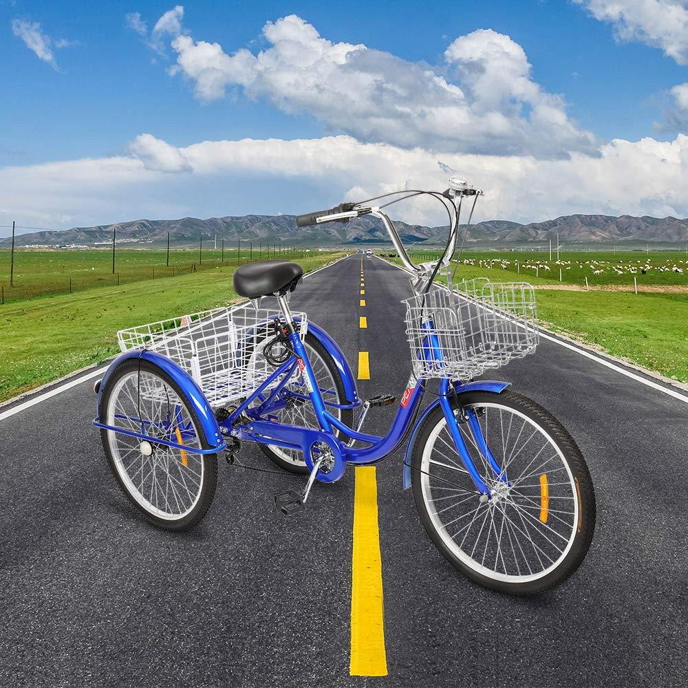 SalonMore Adult Tricycle 26-Inch Wheel Men's Women's Bike, Blue