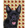 Carolines Treasures Australian Kelpie Fall Leaves Portrait Flag Garden Size