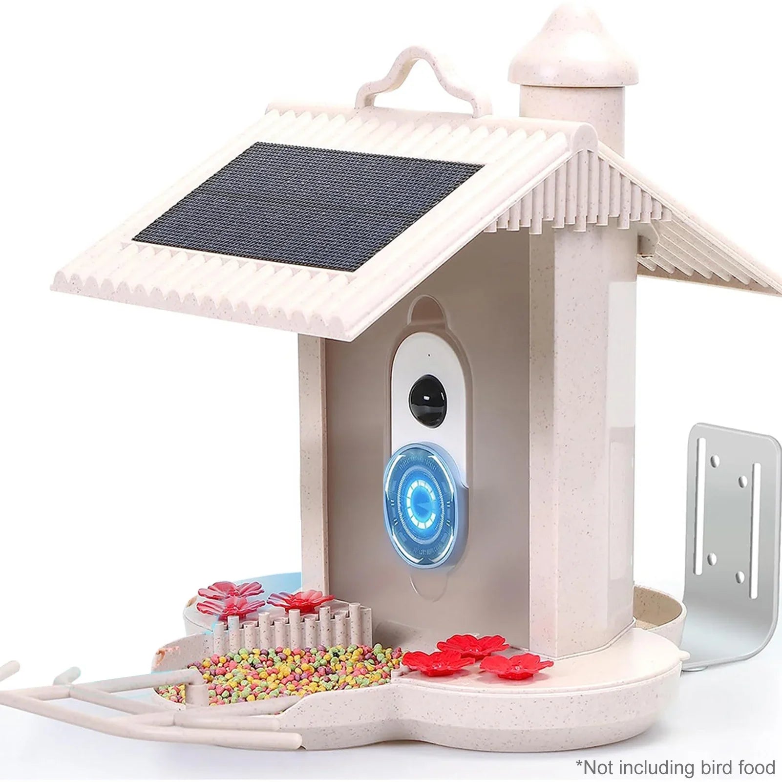 Carevas WIFI Smart Bird Feeder Camera 1080P Auto Capture Bird Video and Motion Detection Real-time Notification AI Identify Bird Species IP65 Waterproof 128G TF Cards