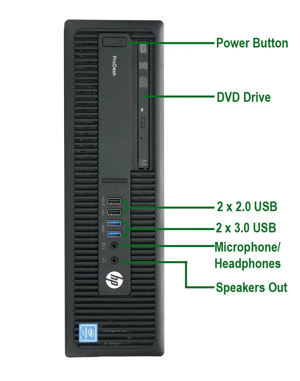 Restored 600 G2 Desktop Computer Pentium G4400 3.3GHz CPU 8GB Ram, 500GB HDD, Keyboard & Mouse, WiFi, DVD, Win10 Pro PC (Refurbished)