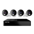 Restored Premium 4 Channel 4K Bluetooth DVR with 1TB Hard Drive and 4 Wired 4K Spotlight Cameras (Refurbished)