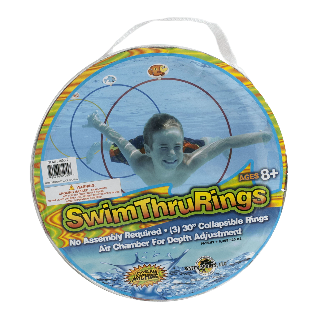 Water Sports Swim Thru Rings, Pool Toys, Children 8+ years (Colors Vary)