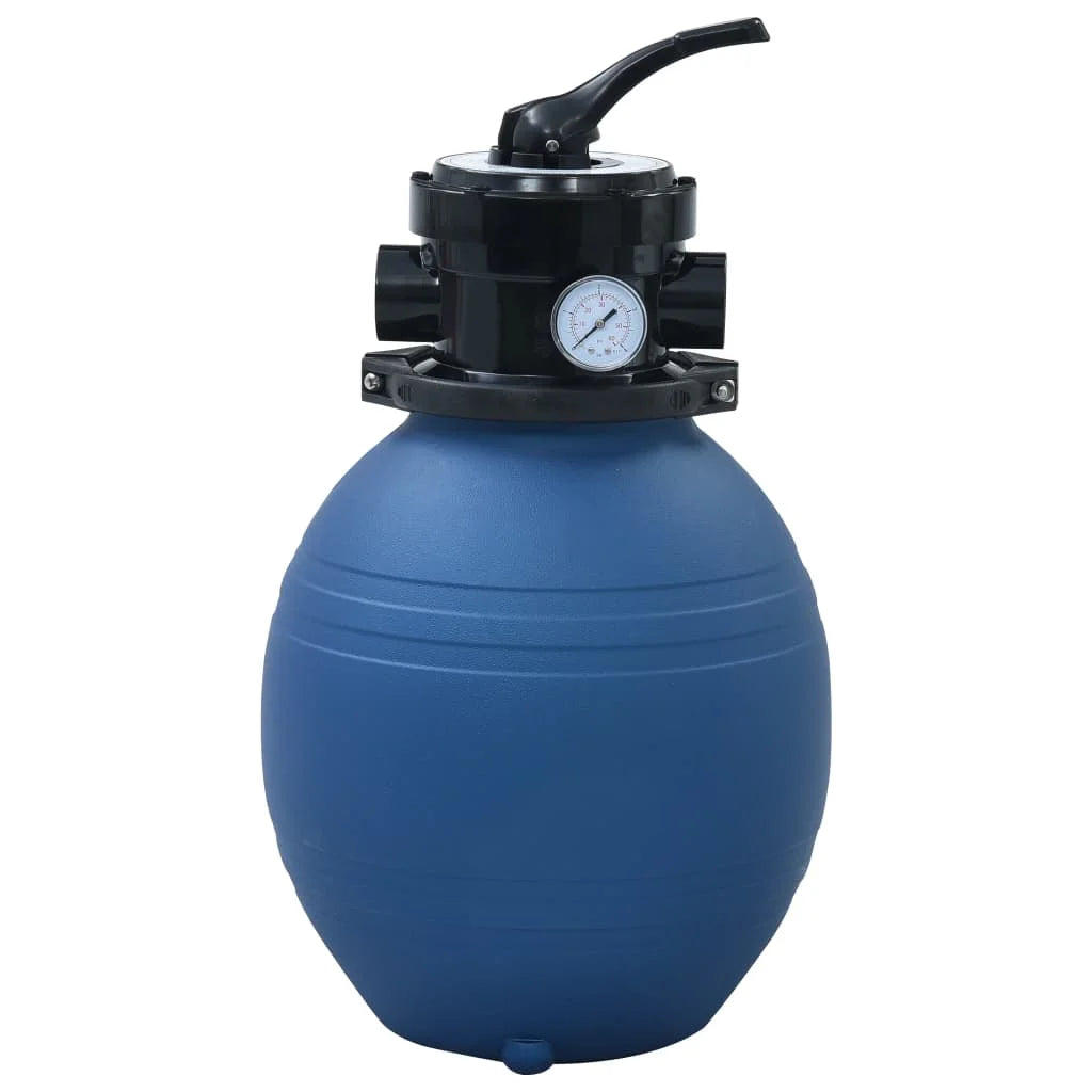 OWSOO Pool Sand Filter with 4 Position Valve Blue 11.8"