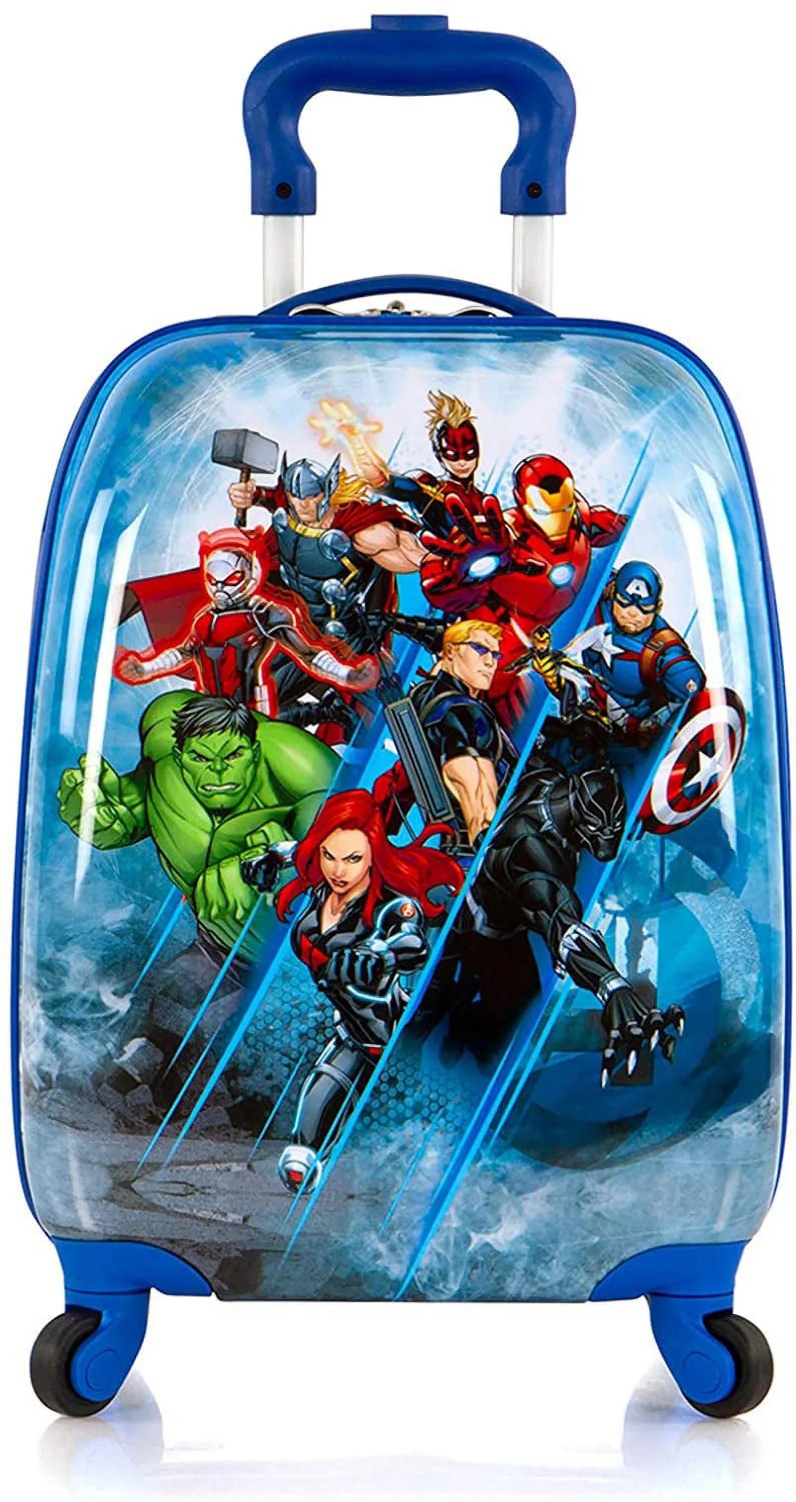Marvel Avengers Hardside Spinner Rolling Luggage for Kids - 18 Inch[Blue]