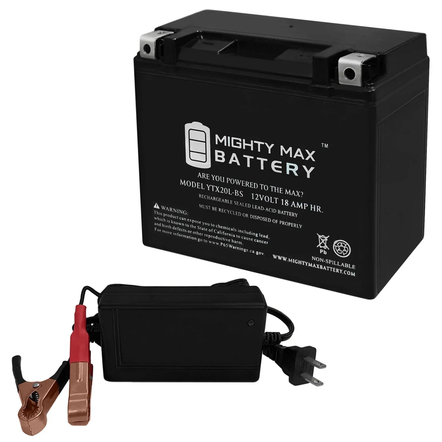 YTX20L-BS Battery for Kawasaki Jet Ski JH750 ST Zxi + 12V 4Amp Charger