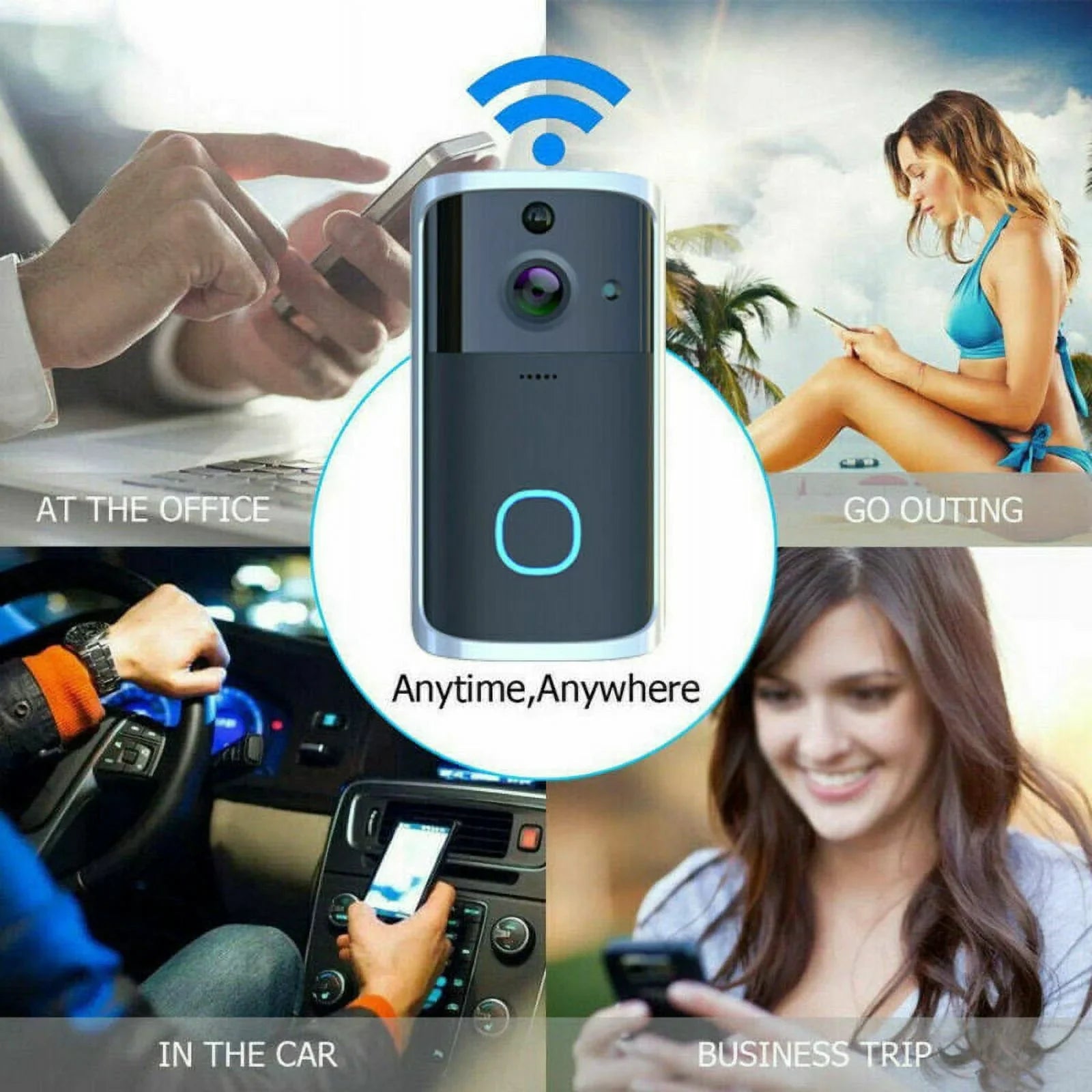 WiFi Visual Ring Smart Doorbell Smart Home Wireless Camera Video Door Bell Phone Intercom Homekit Security Automation Jet