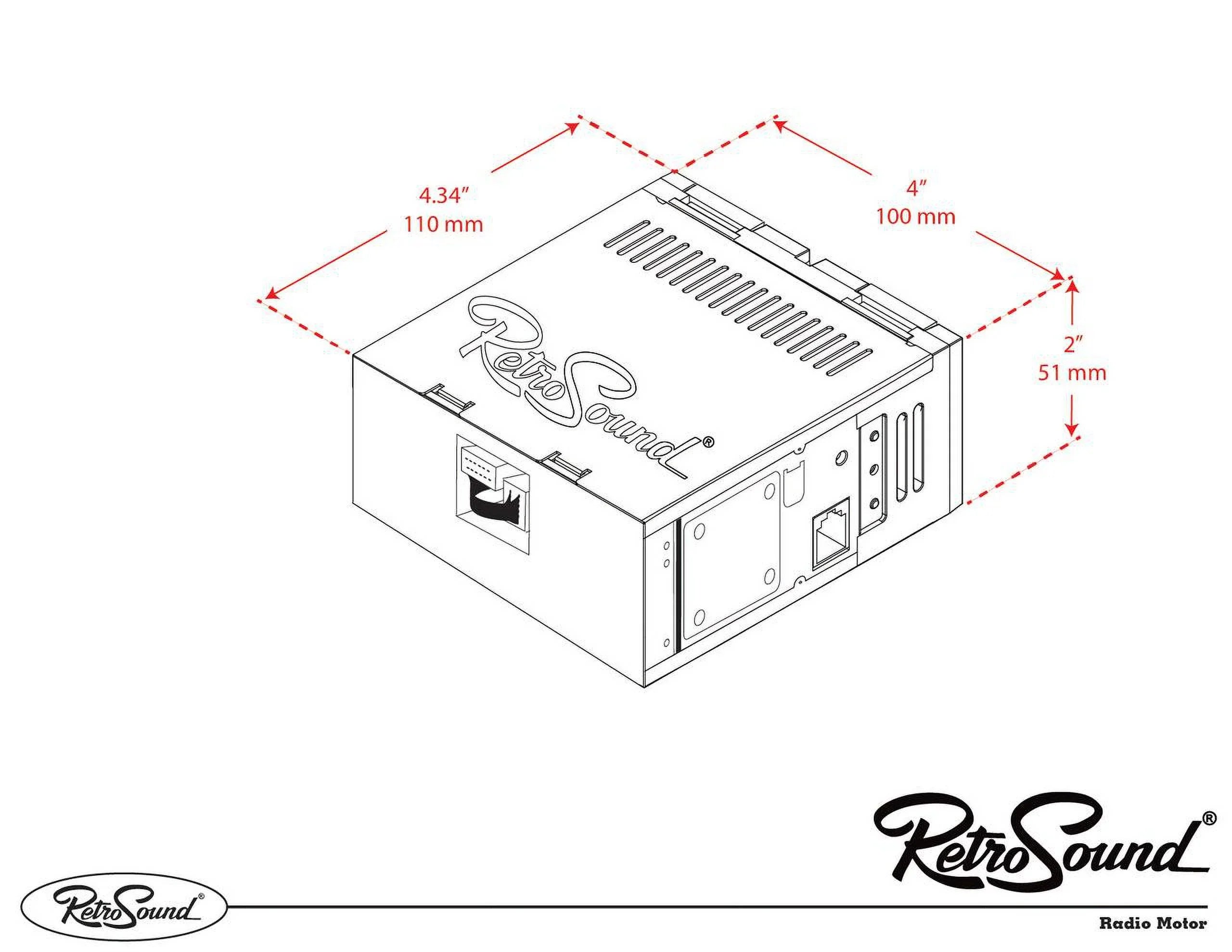 RetroRadio Compatible with 1981-85 Jeep CJ8/Scrambler Features Include Bluetooth, AUX, AM/FM LABC-M1-116-03P-73PJ1