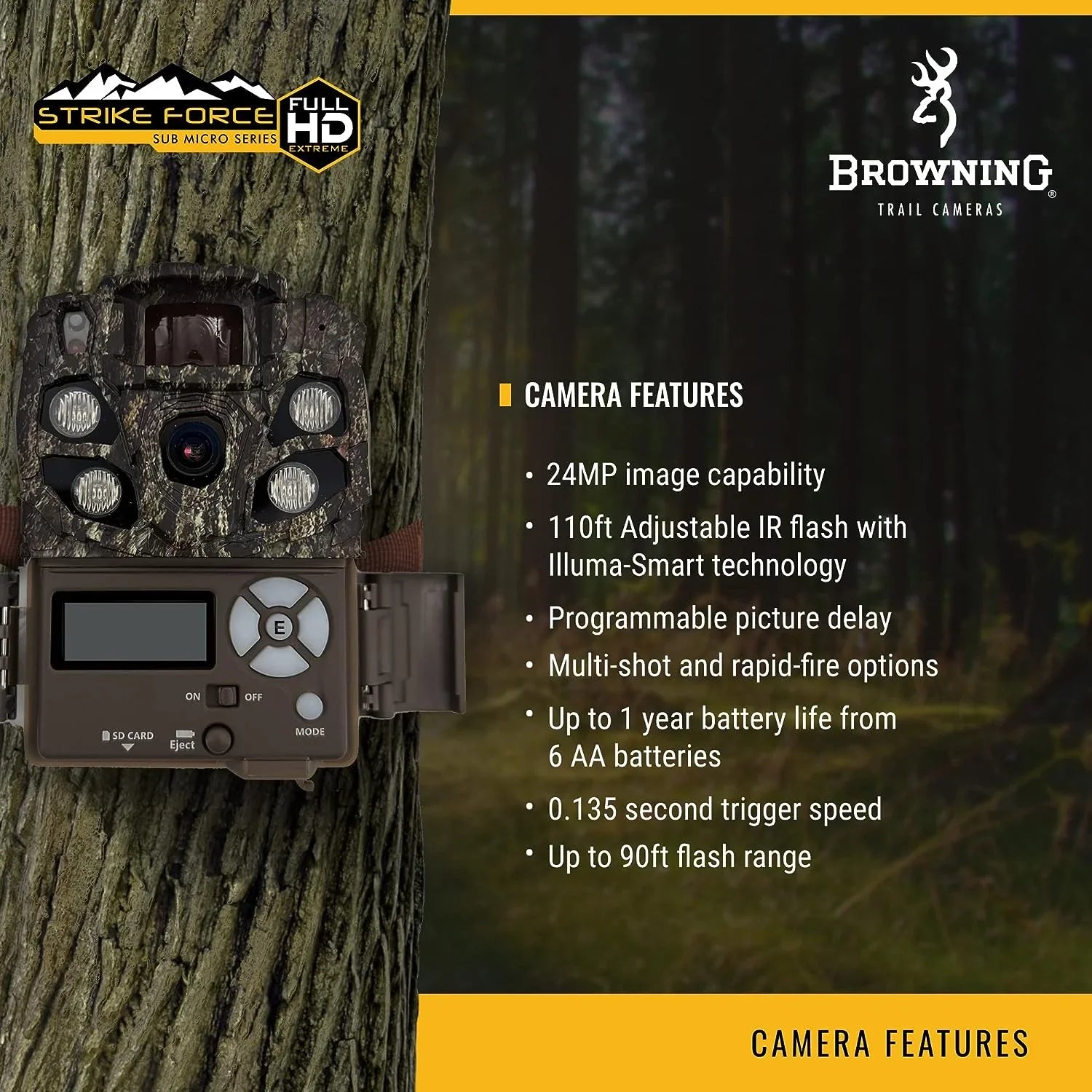 Browning Strike Force Full HD Extreme Trail Camera SD Card Sold Separately