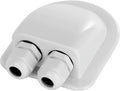 Restmo IP68 Waterproof Solar Cable Entry Gland, Weather Resistant Dual Cable Entry Housing for Solar Panels of RV, Caravan, Marine, Boat, Cabin, White