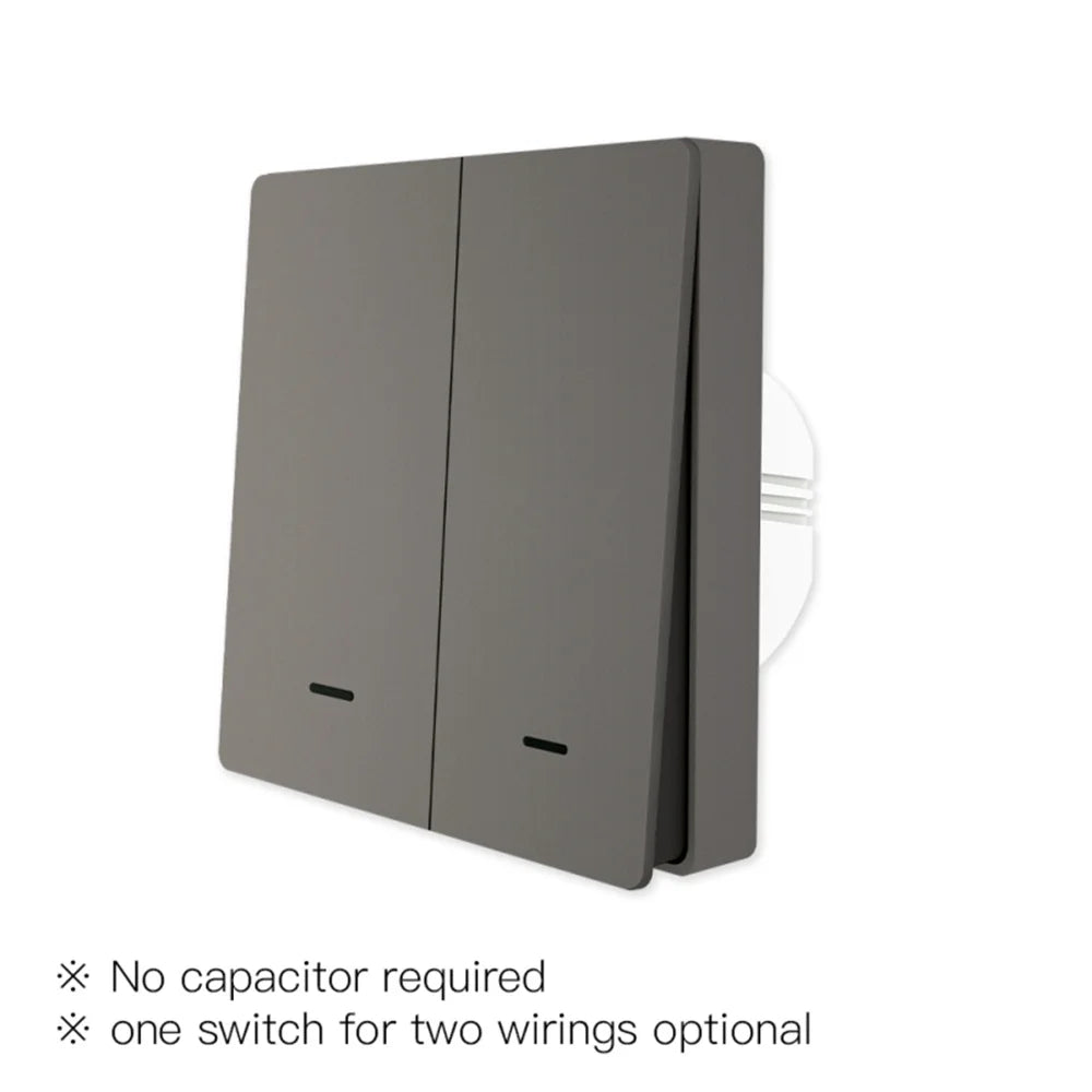 Tuya ZigBee Smart Light Switch with/without Neutral Wire No Capacitor Needed Smart Life 2/3 Way Works with Alexa 2mqtt