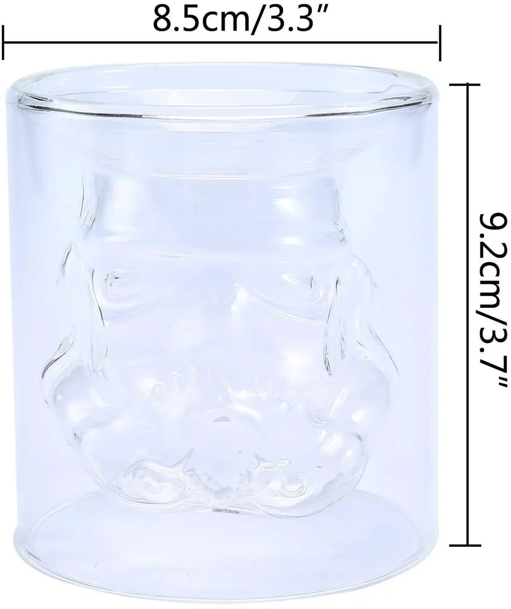 VI AI Double Wall Water Glasses, Whiskey Glasses, Cocktail Glasses, Old Fashioned Glass Double Wall Rocks Glasses for Drinking Bourbon, Scotch Whisky, Cocktails, Cognac 150ML