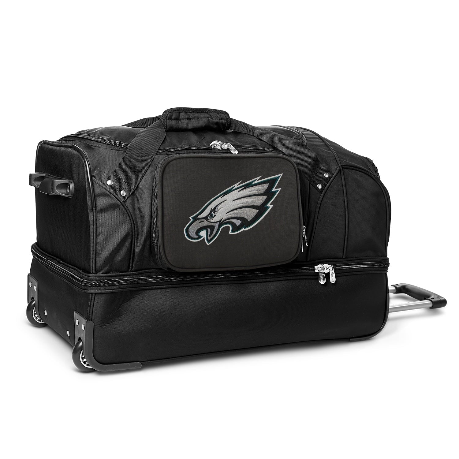 MOJO Philadelphia Eagles Ebony 27'' 2-Wheel Drop Bottom Rolling Duffel Bag